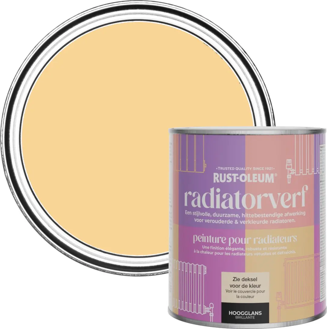 Rust-Oleum Geel Radiatorverf Hoogglans 750ml