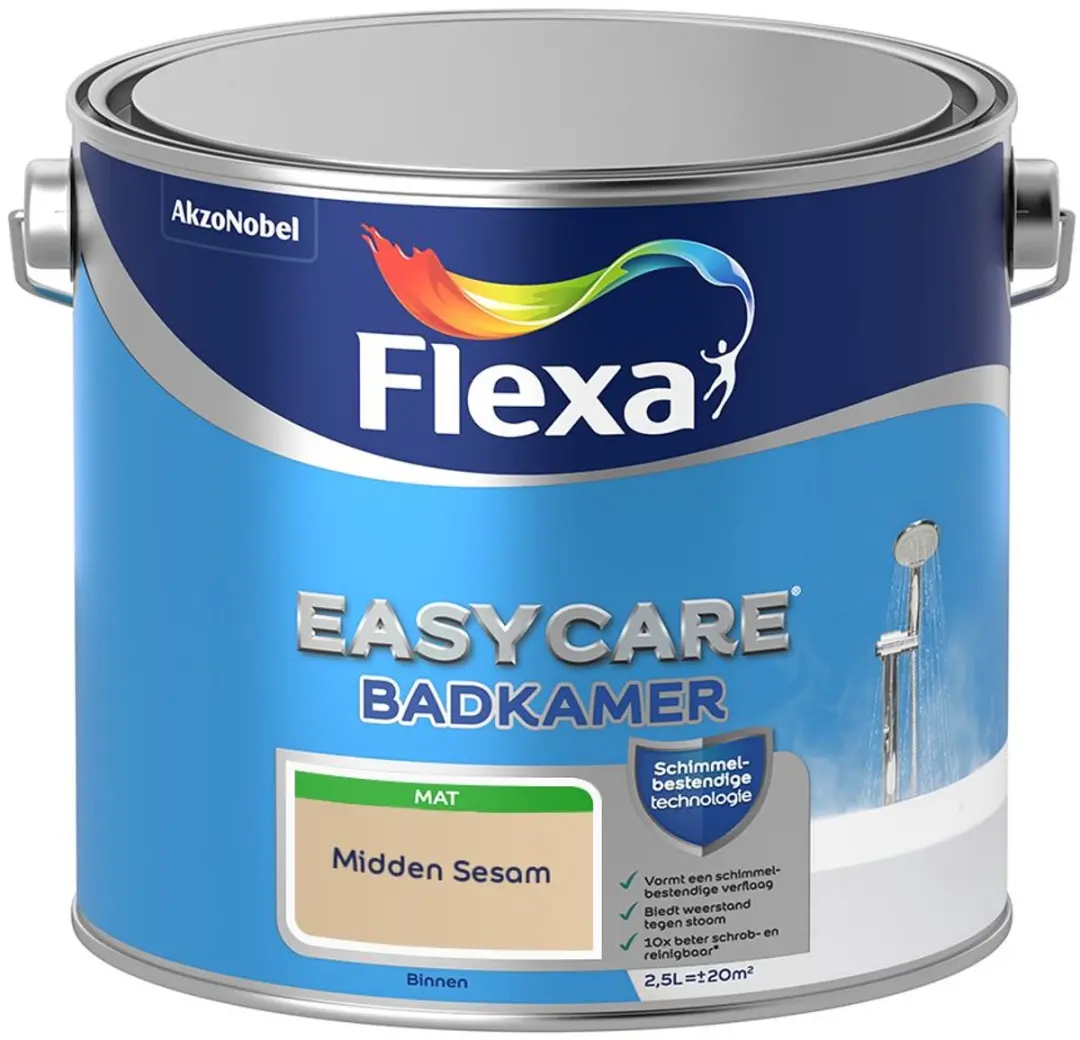 Flexa Easycare Badkamer Midden Sesam Mengverf 2,5L
