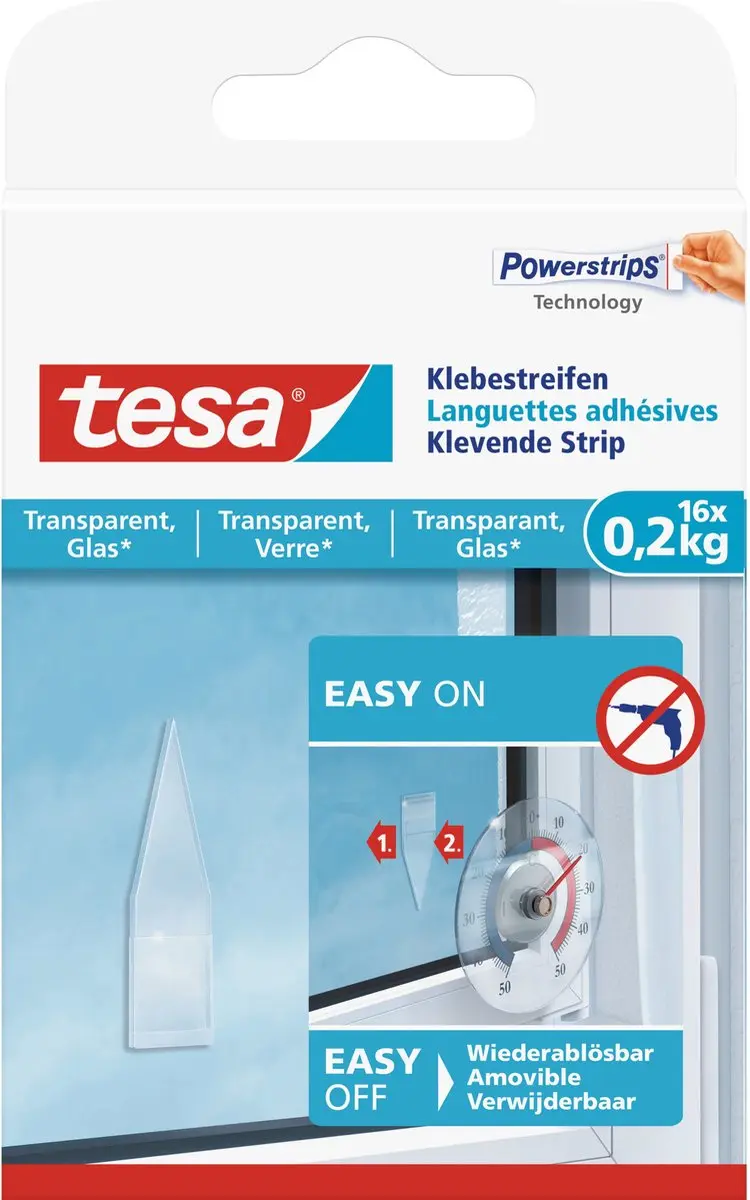 Tesa Powerstrips 32 Stuks - Transparant