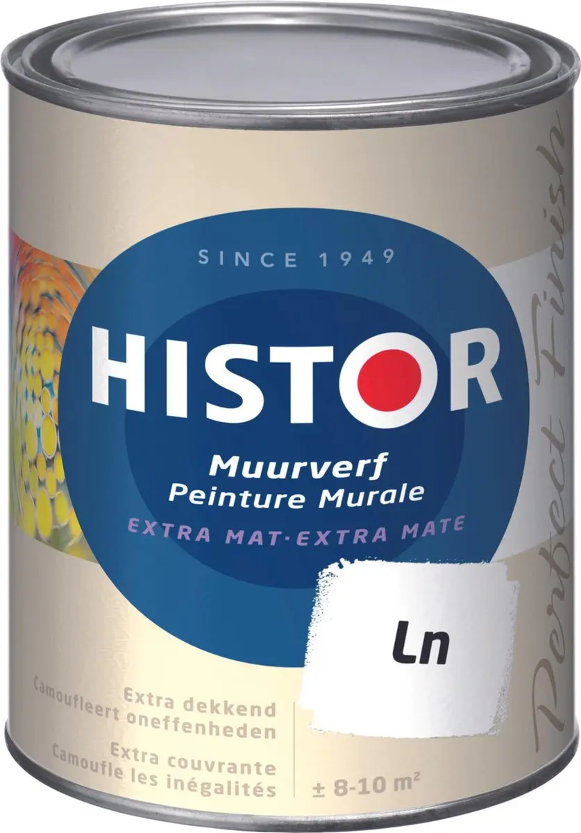 Histor Muurverf Perfect Finish Extra Mat Wit 1L