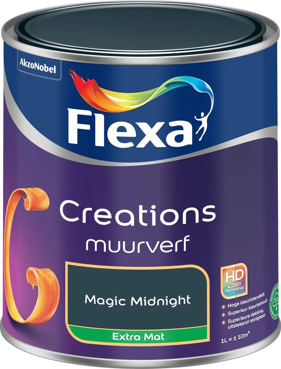 Flexa Creations Muurverf Extra Mat Magic Midnight 1L
