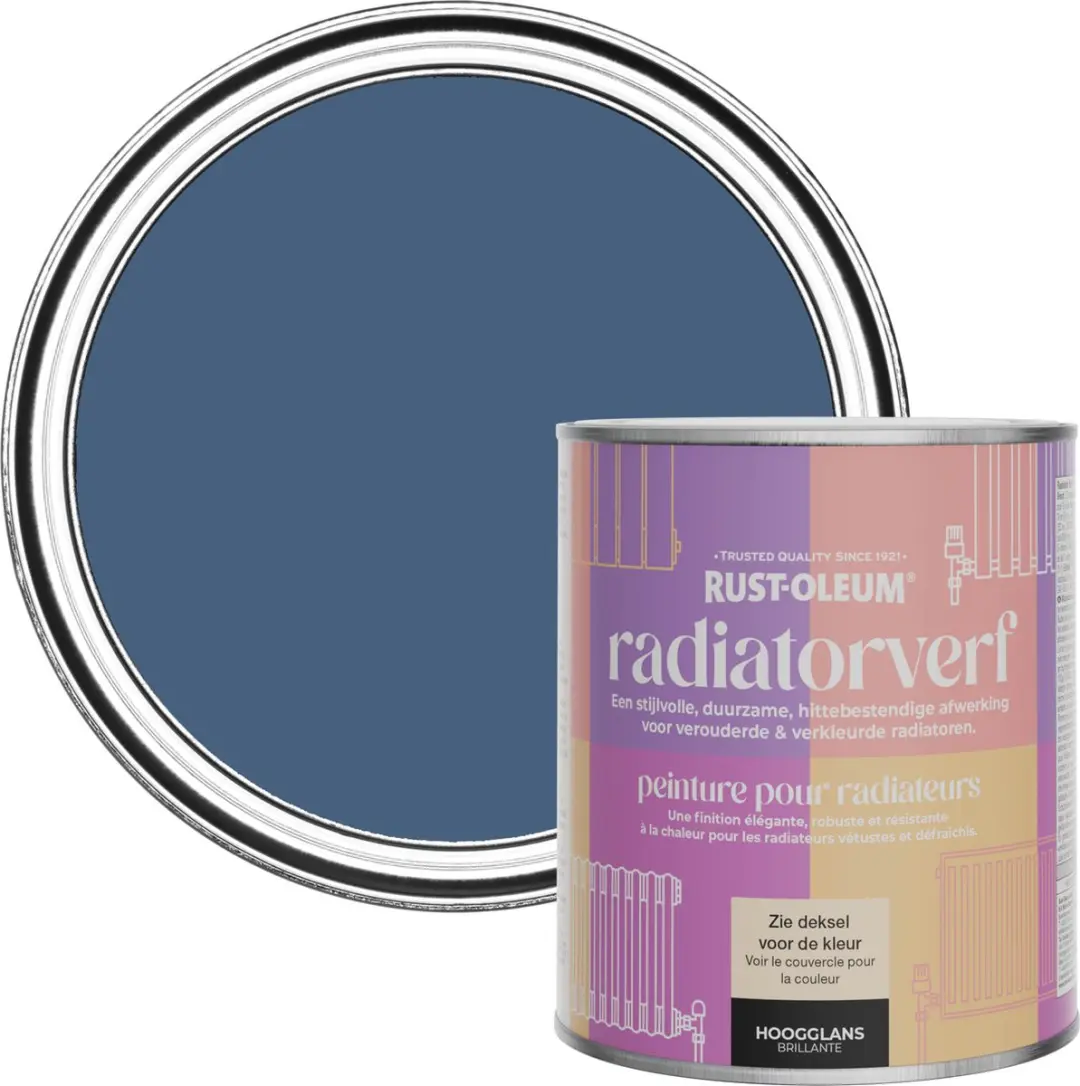 Rust-Oleum Donkerblauw Radiatorverf Hoogglans 750ml