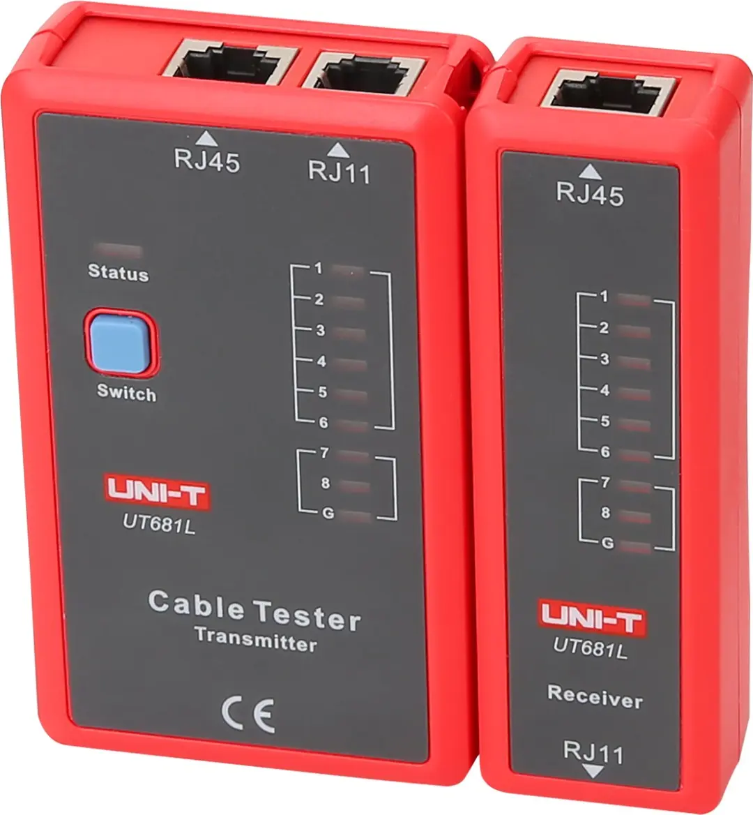 UNI-T UT681L Netwerk Kabeltester - RJ45/RJ11 - Rood