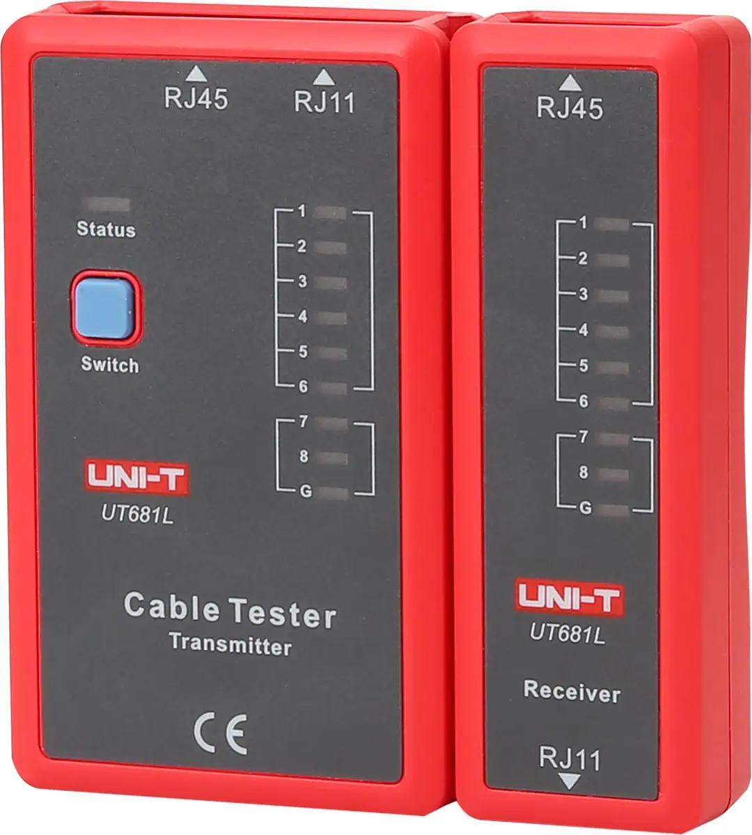 UNI-T UT681L Netwerk Kabeltester - RJ45/RJ11 - Rood