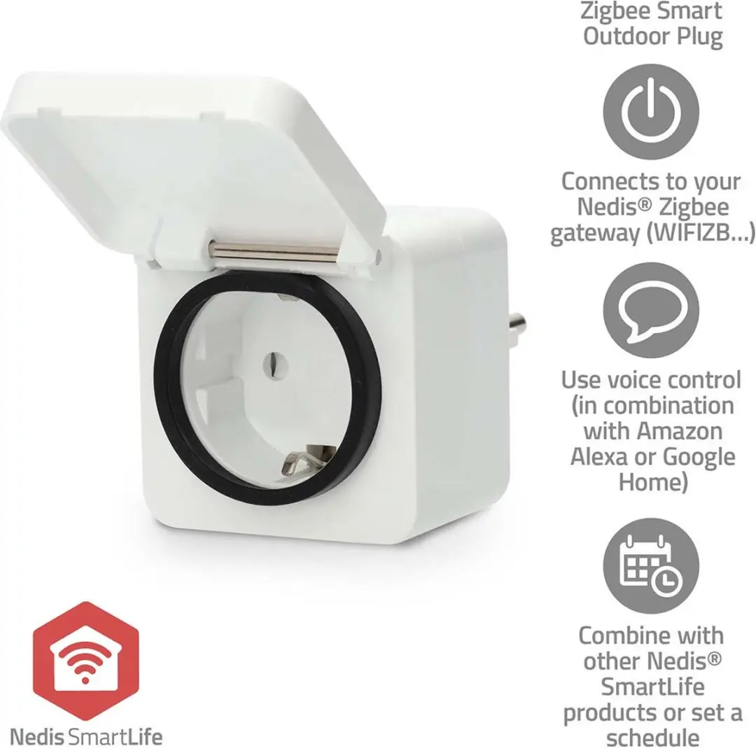 Nedis SmartLife Zigbee 3.0 Slimme Stekker - Energiemeter - Wit