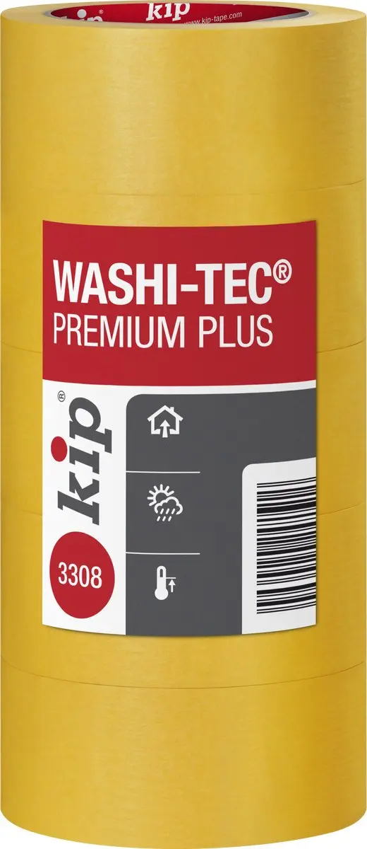 Kip 3308 Washi Tape Geel 48mm