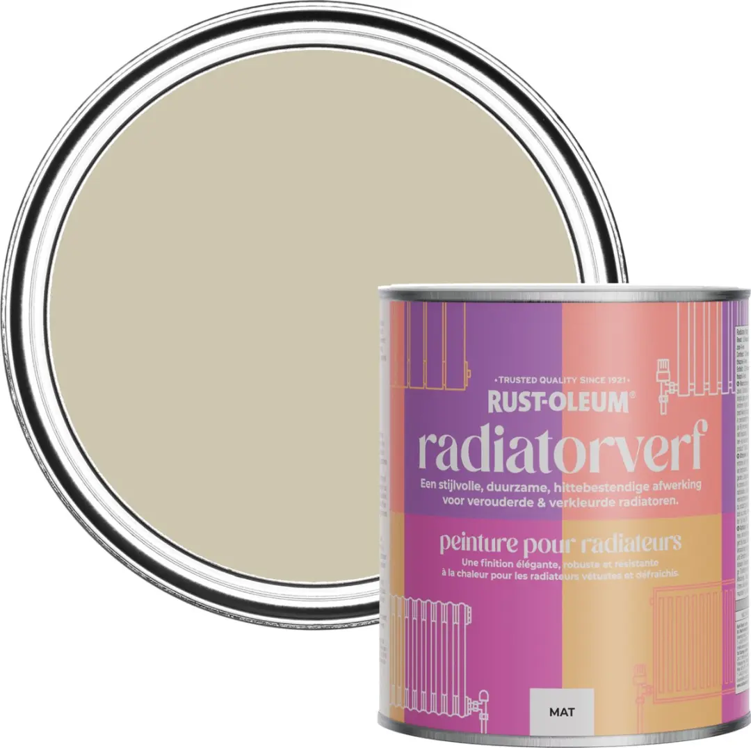 Rust-Oleum Beige Radiatorverf Zilversalie 750ml
