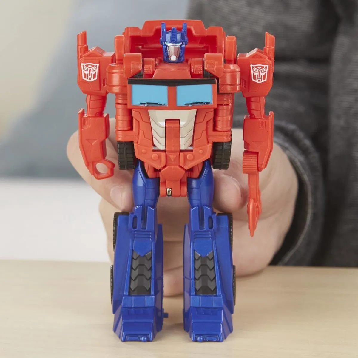 Hasbro Transformers Cyberverse Optimus Prime 11cm - Rood - afbeelding 6 van 6