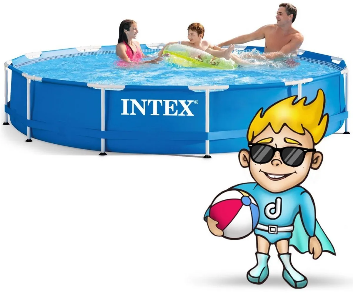 Intex Metal Frame Opzetzwembad Ø366cm - 6503L - Blauw