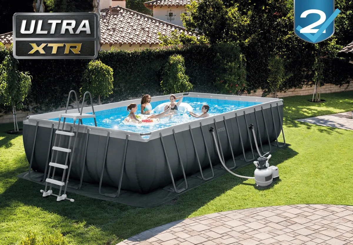 Intex Ultra XTR Rechthoekig Opzetzwembad Set - 732 x 366 x 132 cm met zand filter pomp