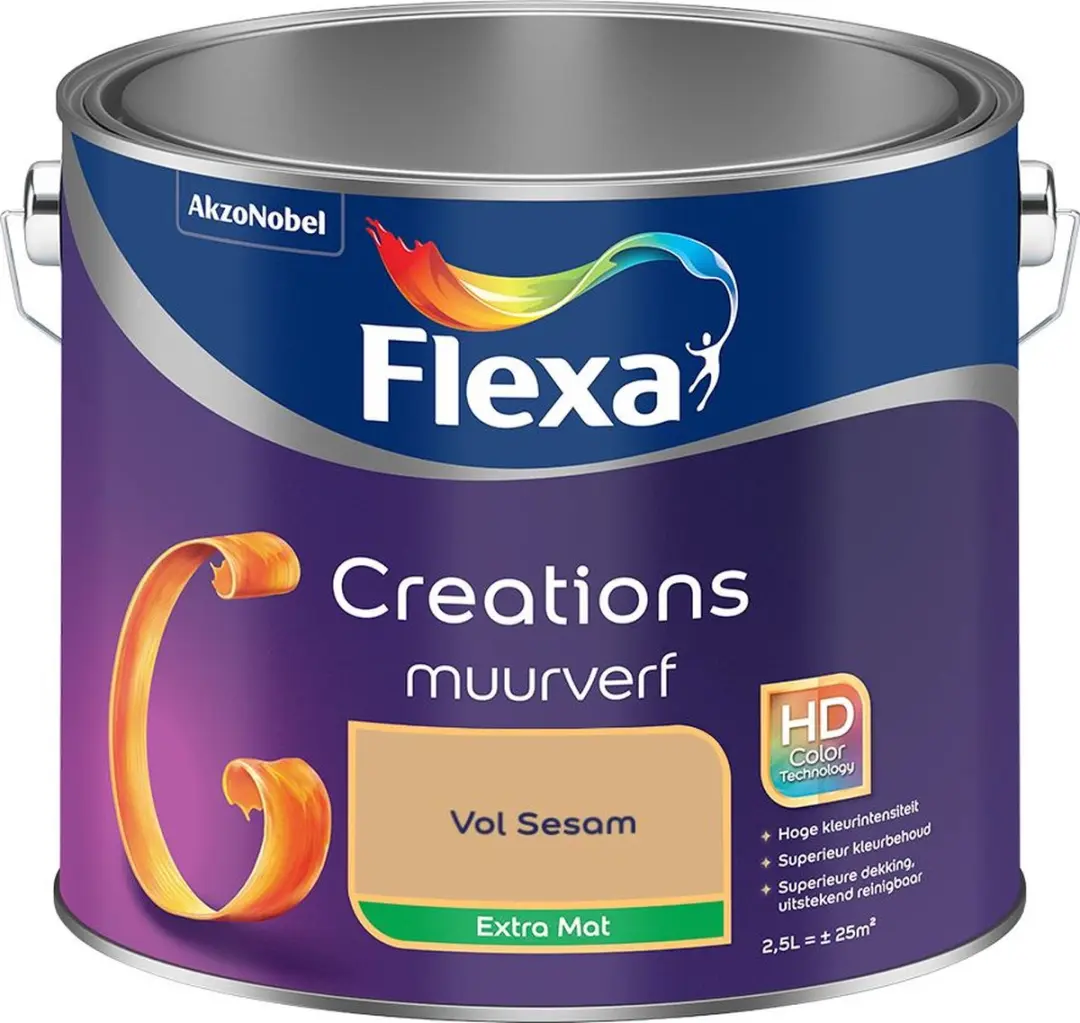 Flexa Creations Muurverf Extra Mat Vol Sesam 2,5L
