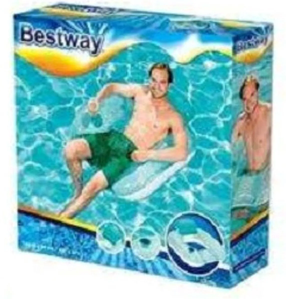 Bestway Opblaasbare Drijfstoel 43097 - Groen/Wit