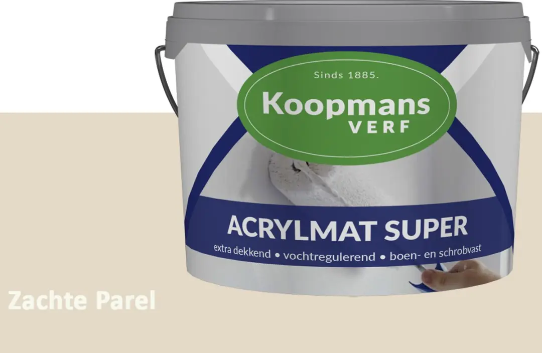 Koopmans Acrylmat Super Matte Muurverf 2,5L - Zachte Parel