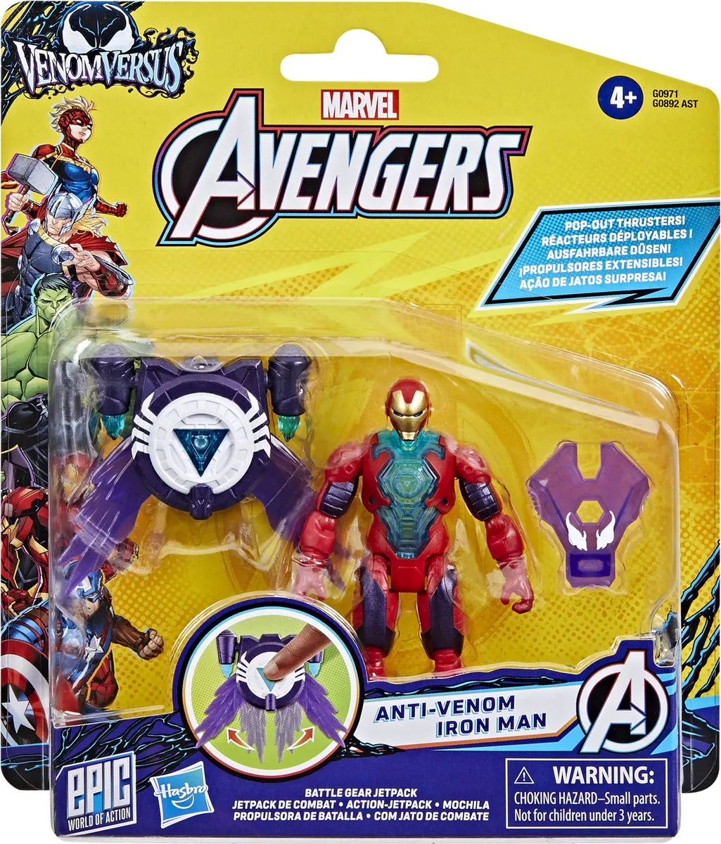 Hasbro Marvel Avengers VenomVersus Anti-Venom Iron Man Actiefiguur G09715X0 - Multikleur