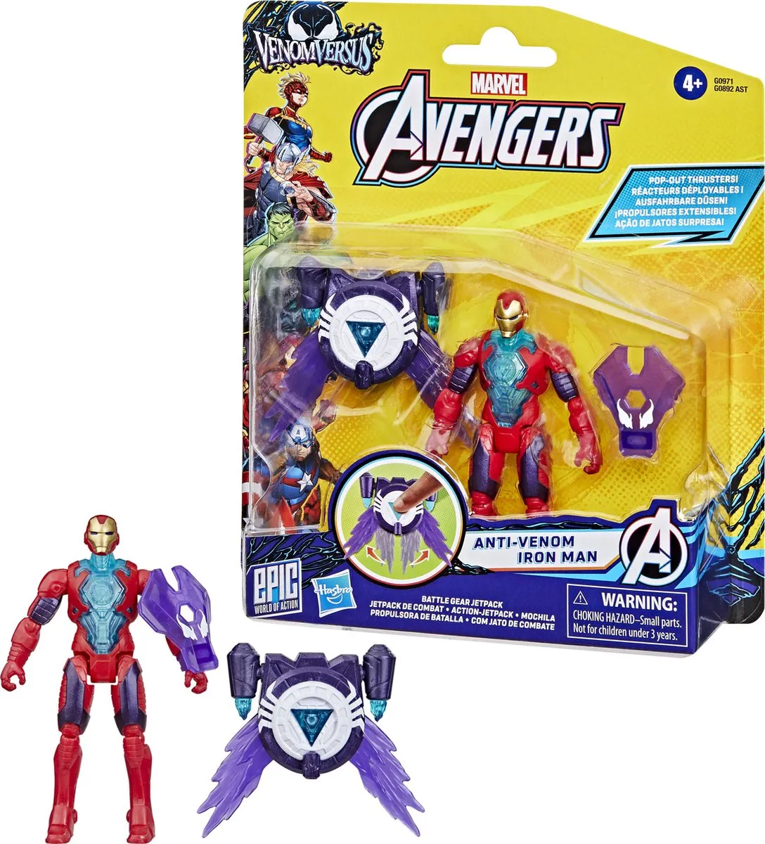 Hasbro Marvel Avengers VenomVersus Anti-Venom Iron Man Actiefiguur G09715X0