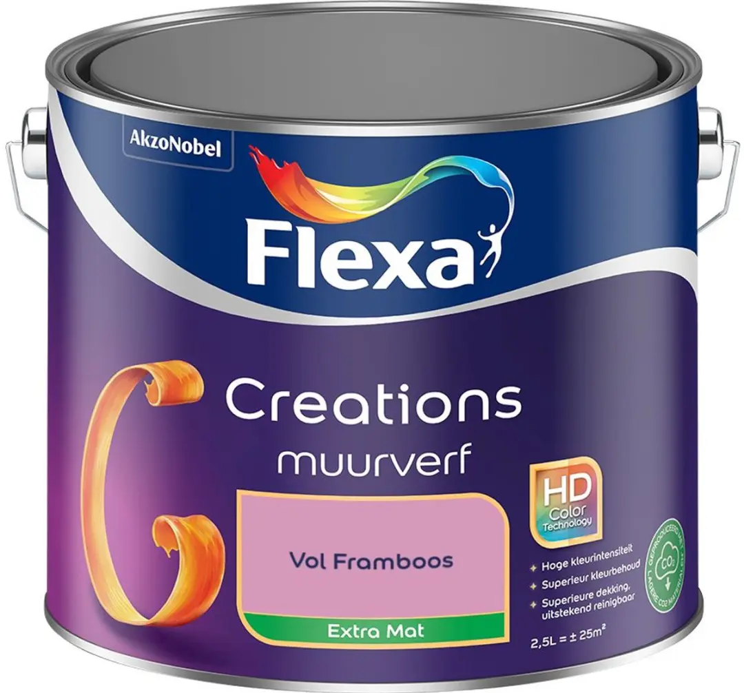 Flexa Creations Muurverf Extra Mat Vol Framboos 2,5L