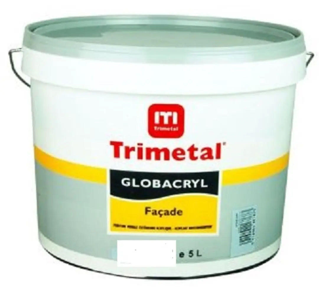 Trimetal Globacryl Façade Watergedragen Zijdeglans Buitenmuurverf 5L - RAL 9001 Cremewit