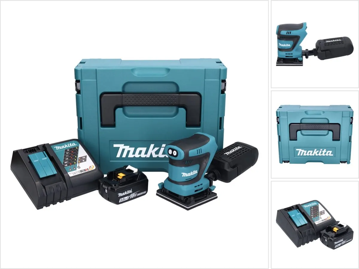 Makita DBO 480 RT1J Excentrische Schuurmachine 18V
