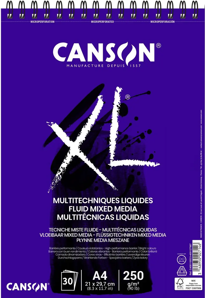 Canson XL Extra Wit Mixed Mediapapier 250g A4 - 5 Stuks
