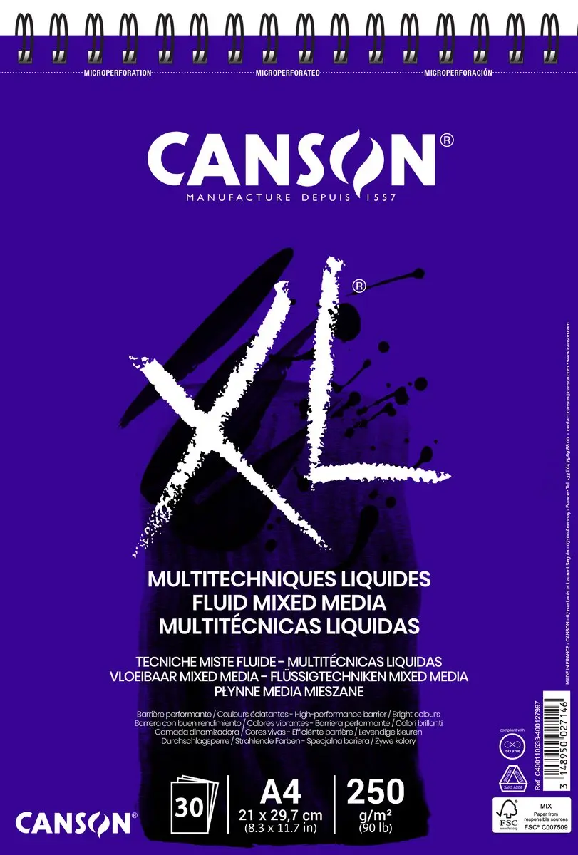 Canson XL Extra Wit Mixed Mediapapier 250g A4