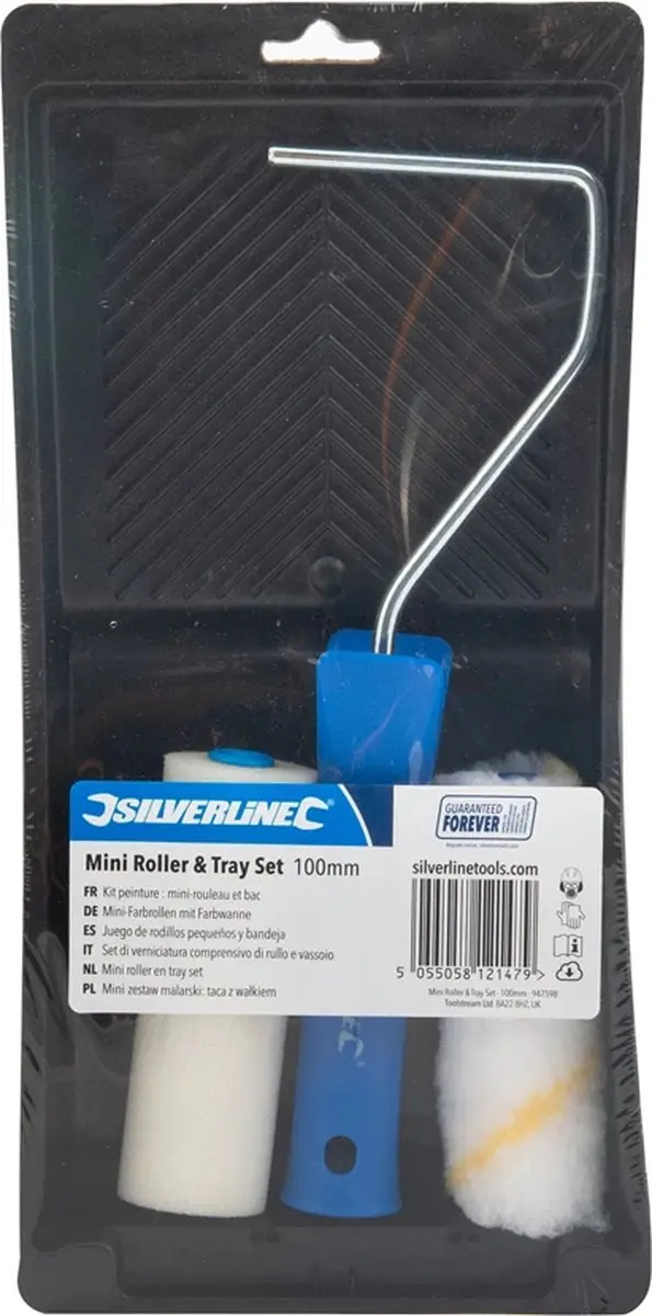 Silverline Mini Roller & Tray Set 100mm