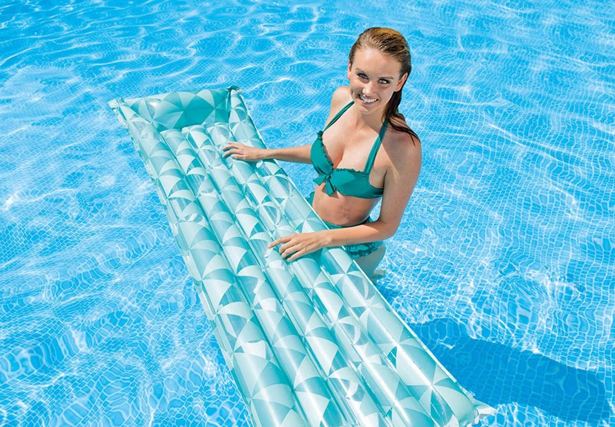 Intex Luchtbed Mozaïek Blauw 183x69cm