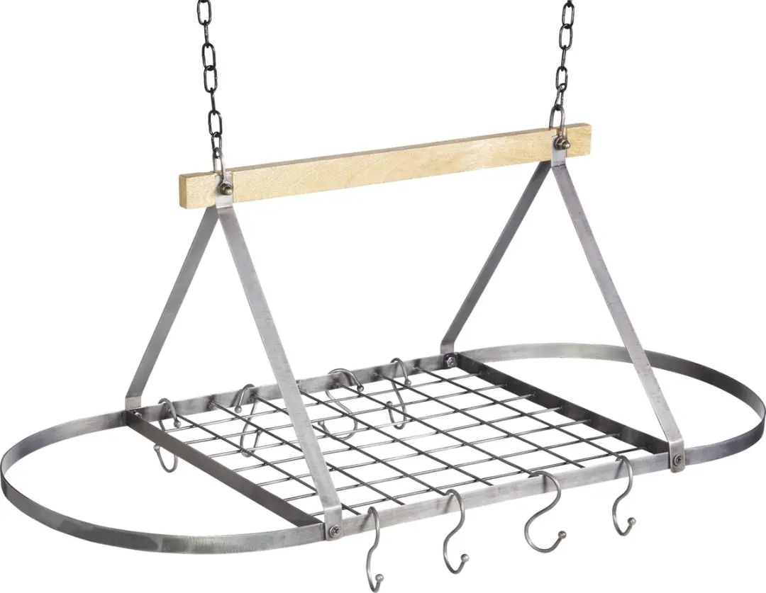 KitchenCraft Plafondrek 81x40cm Mangohout & IJzer
