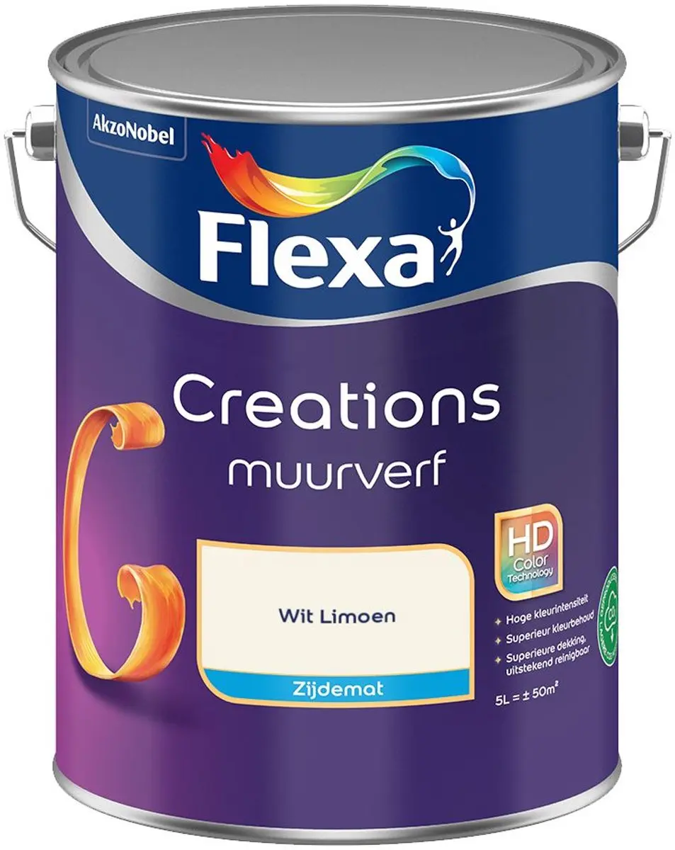 Flexa Creations Muurverf Zijdemat Wit Limoen 5L