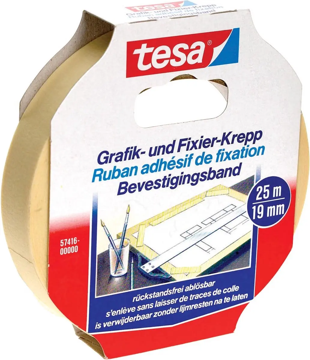 Tesa 57416-00000-02 Maskeertape 25m x 19mm