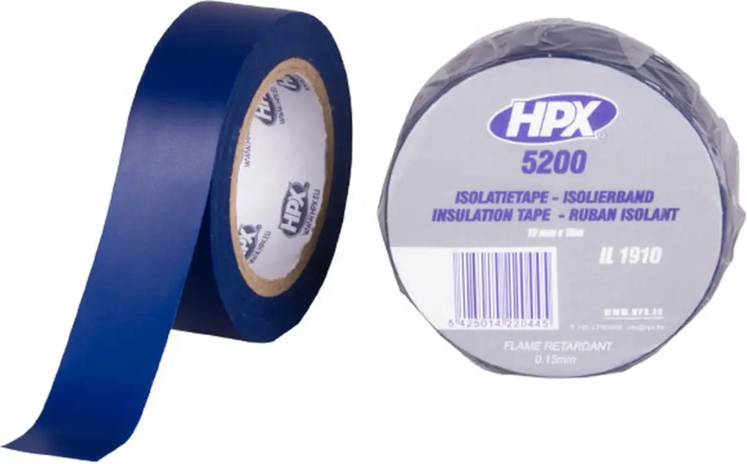 HPX PVC Isolatietape Blauw 19mm x 10m