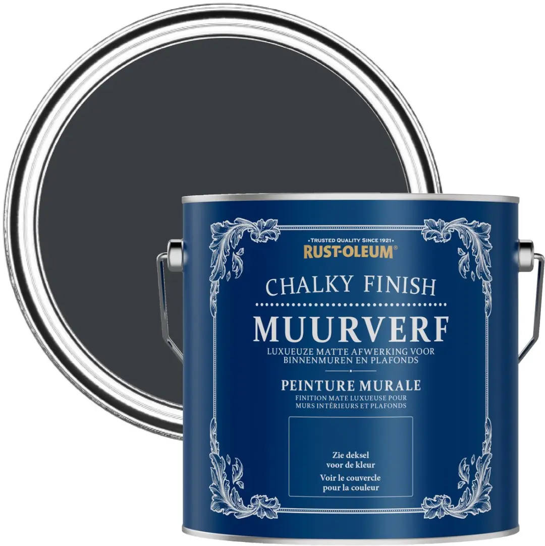 Rust-Oleum Muur- en Plafondverf Chalky Antraciet 2,5L