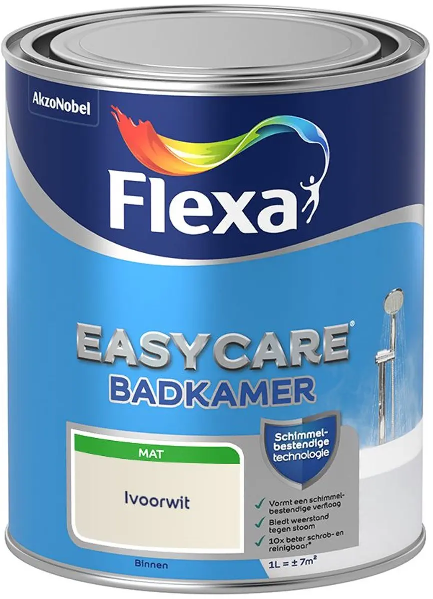 Flexa Easycare Badkamer Mengverf Ivoorwit 1L