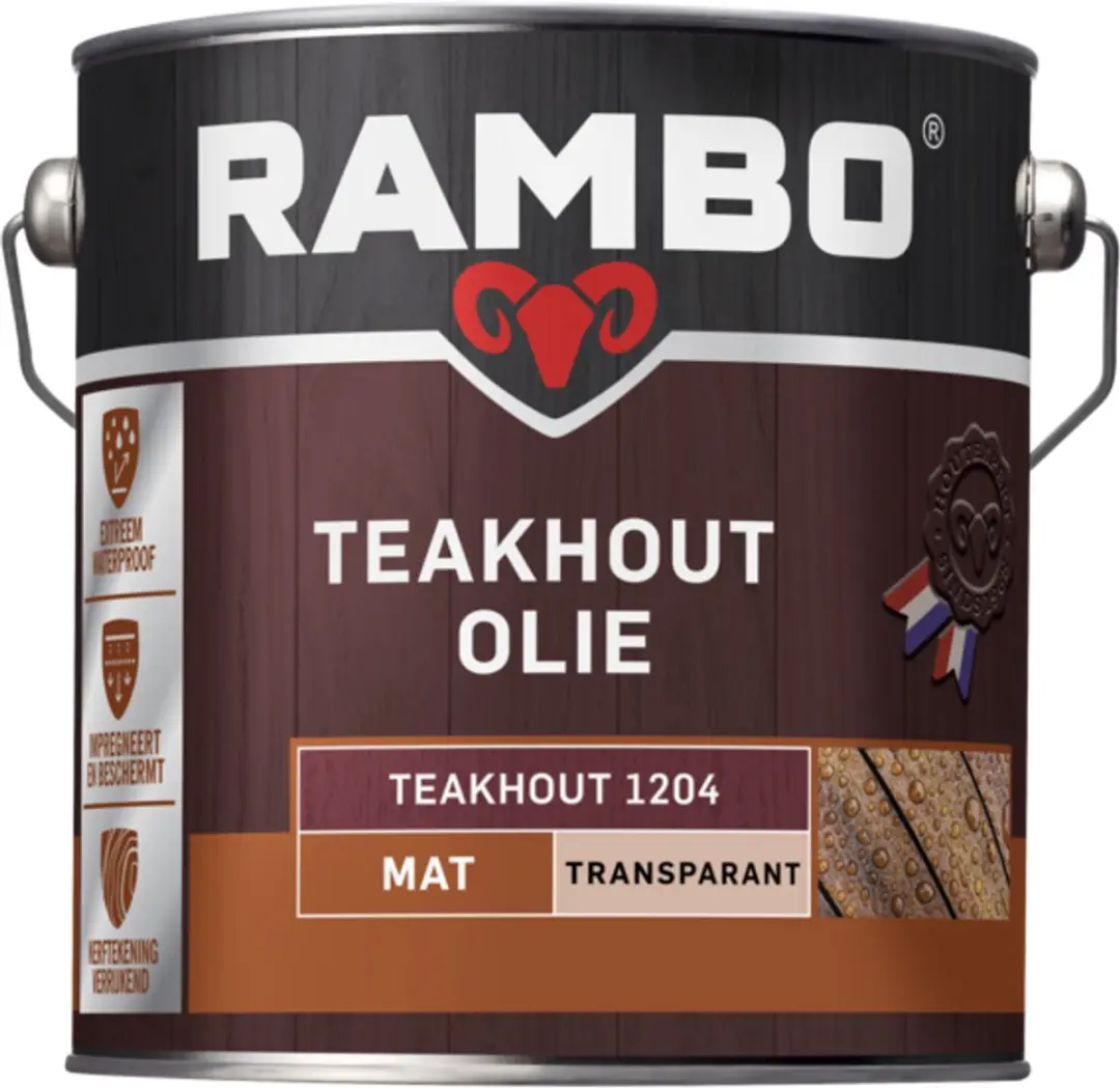 Rambo Teakhoutolie Mat Transparant 2.5L