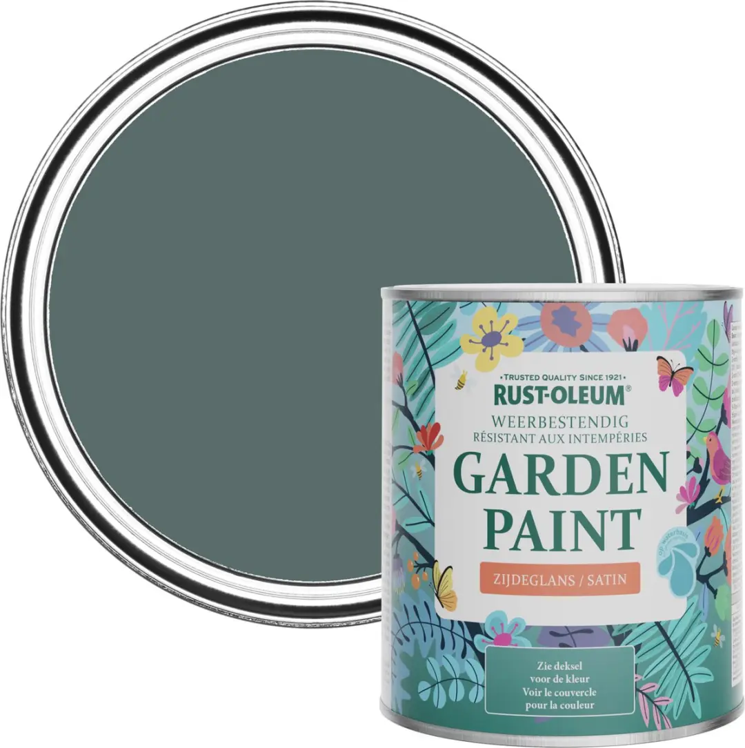 Rust-Oleum Groen Tuinverf Zijdeglans Diepe Zee 750ml