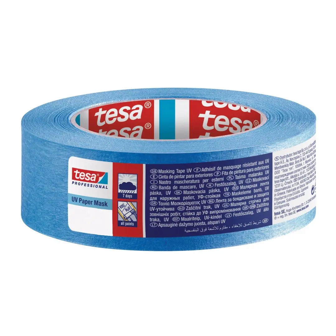 Tesa 4431 Blauwe Afplaktape Buiten - UV-bestendig 7 dagen