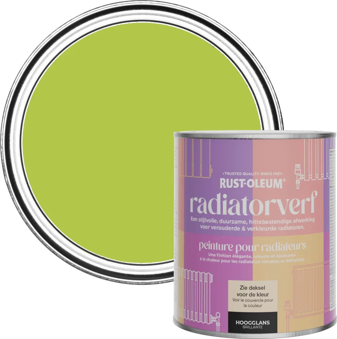 Rust-Oleum Groen Radiatorverf Hoogglans Limoen 750ml