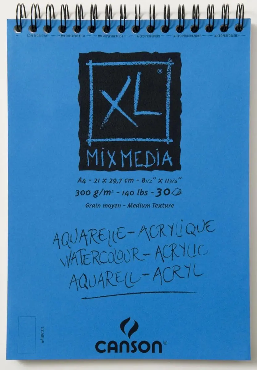 Canson XL Textured Mixed Media Papier 300g A4 - 5 Stuks