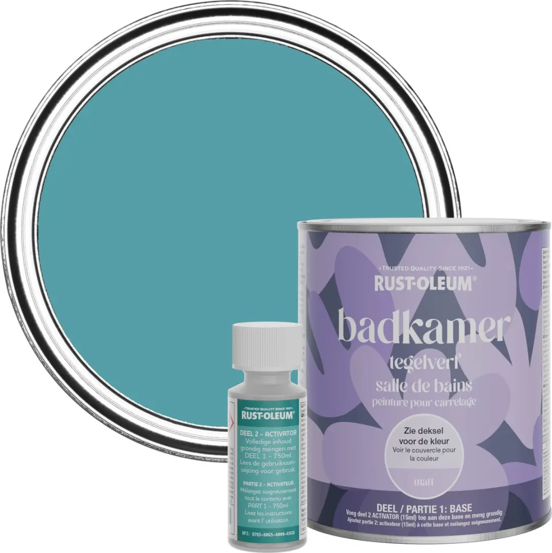 Rust-Oleum Blauw Badkamer Tegelverf Matt Petrol 750ml