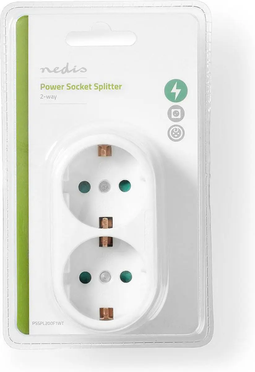 Nedis Stopcontact-Splitter Type-F 16A 3500W - Wit