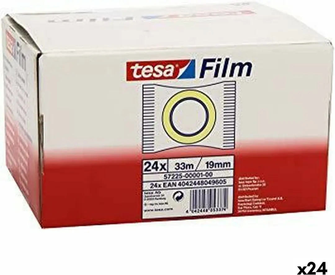 Tesa Standaard Plakband 33m x 19mm - 24 Stuks