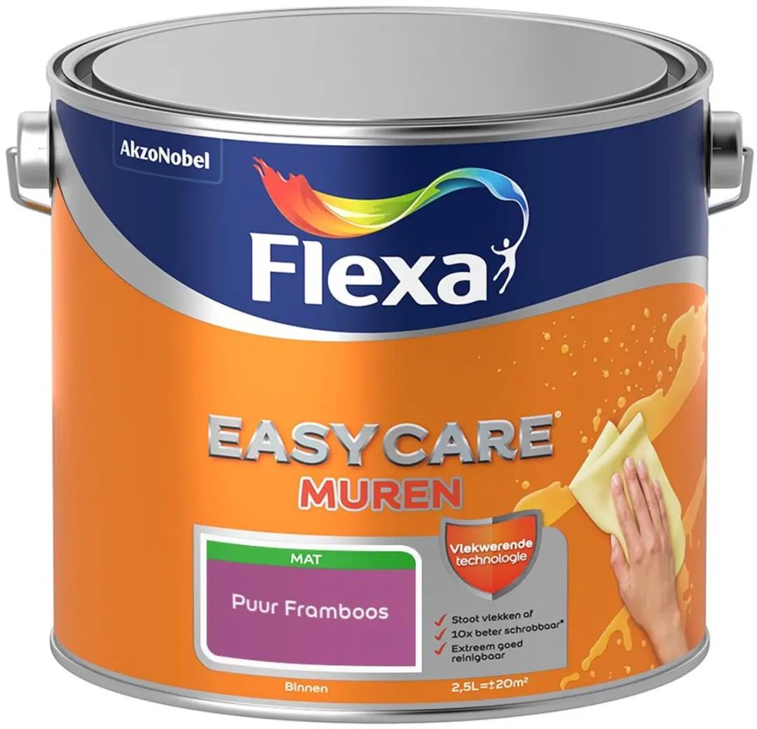 Flexa Easycare Muren Puur Framboos Mengverf 2,5L