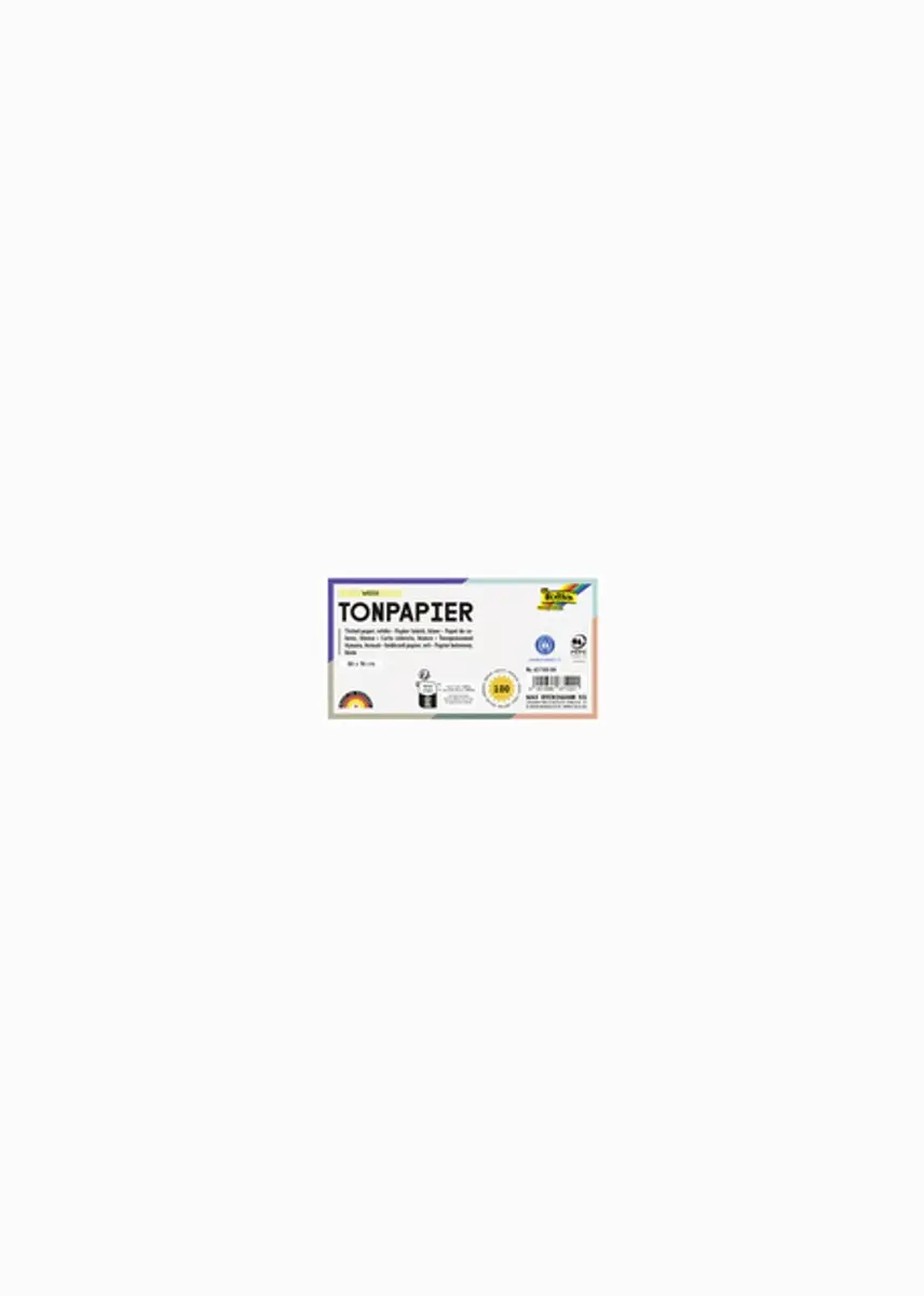 Folia Gekleurd Tekenpapier Wit