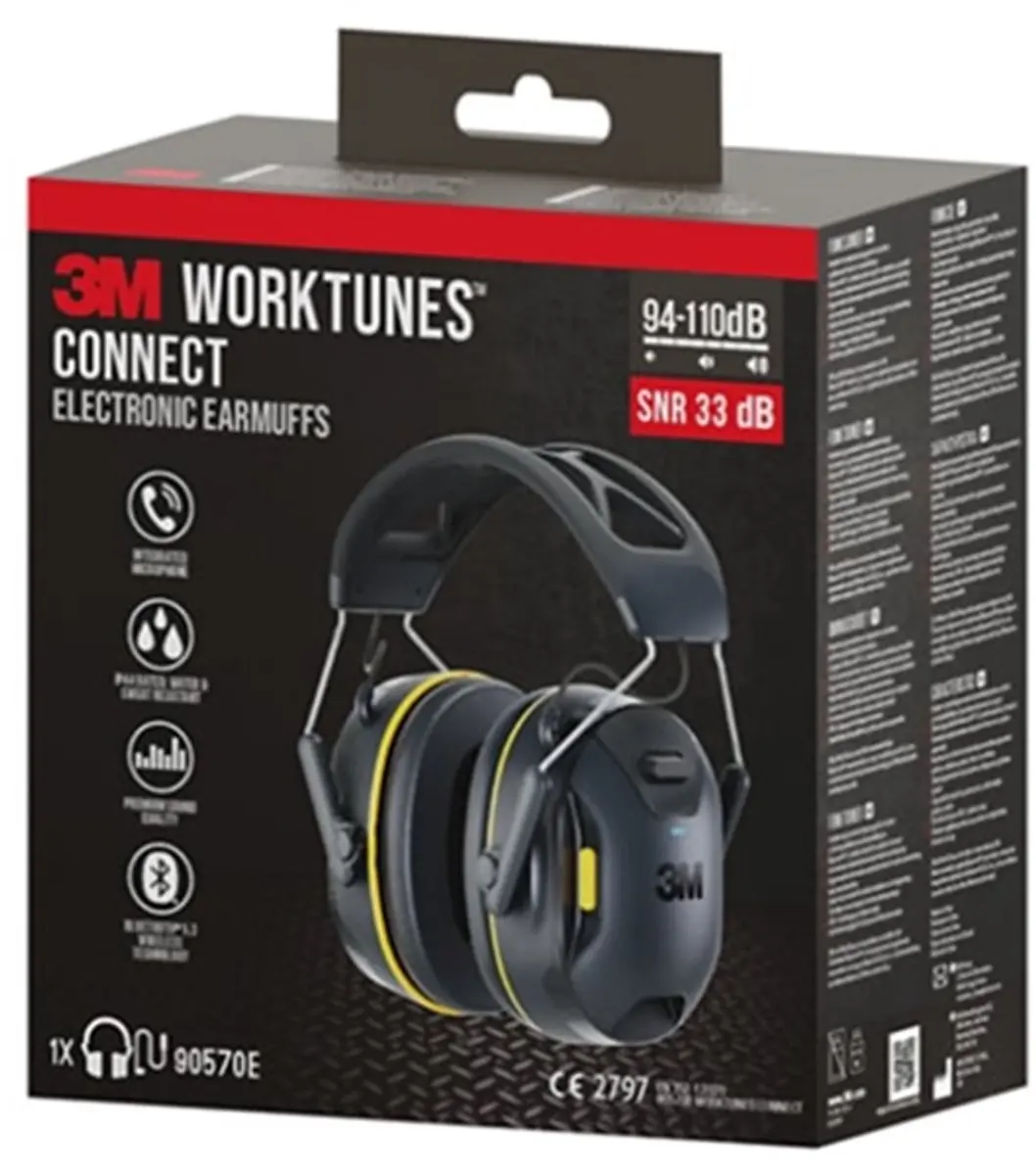 3M WorkTunes Connect 90570E-1 Gehoorbeschermer - Zwart/Geel