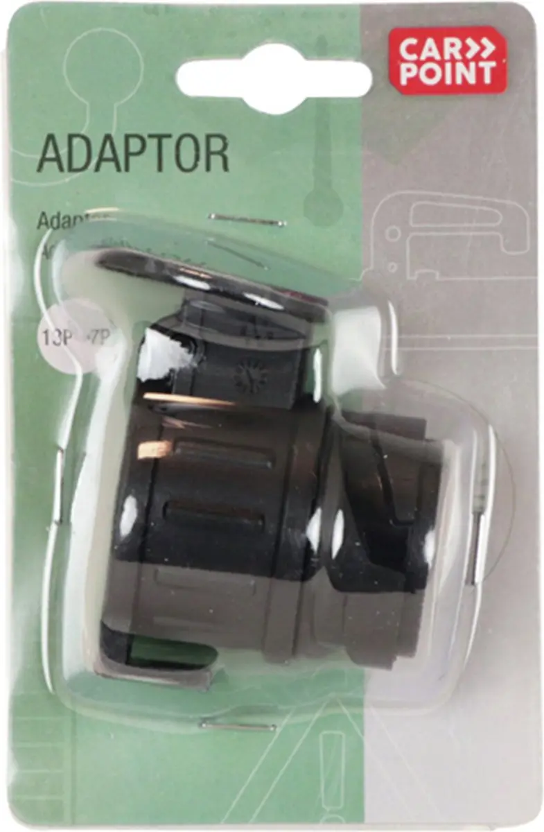Carpoint Adapter 13-polig naar 7-polig - 12V - Zwart