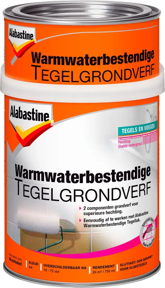 Alabastine Tegelgrondverf Wit 750ml