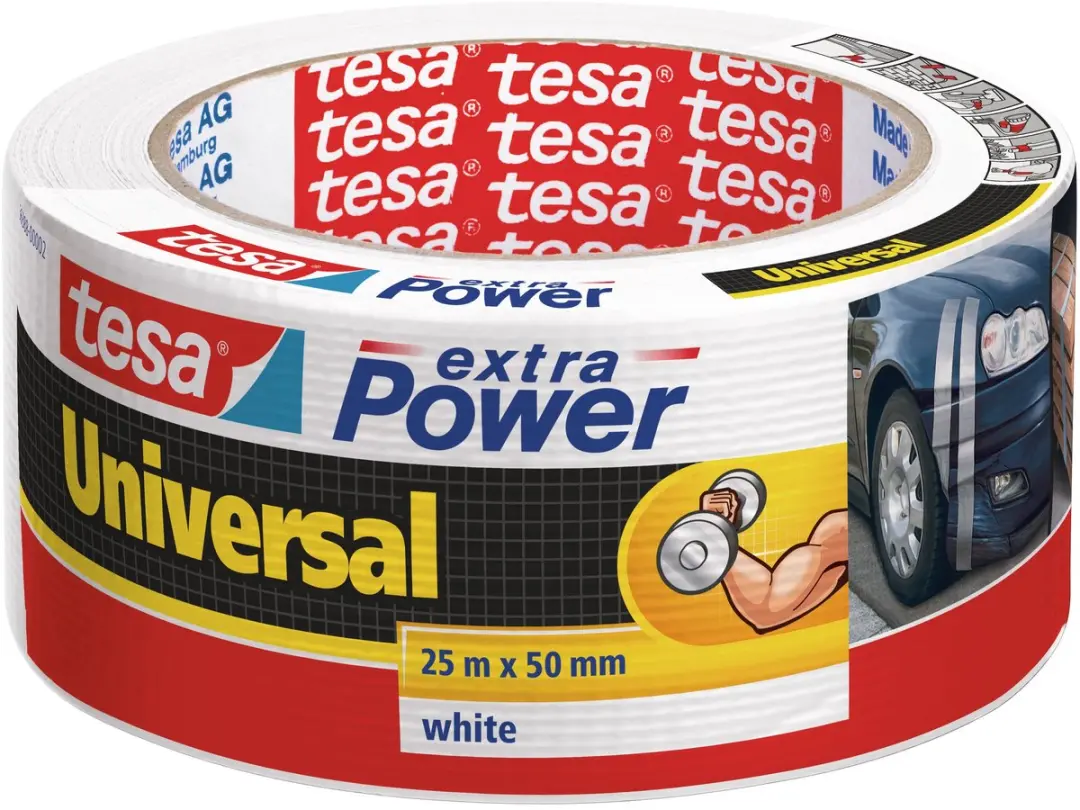 Tesa Textieltape Extra Power 25m x 50mm - Wit