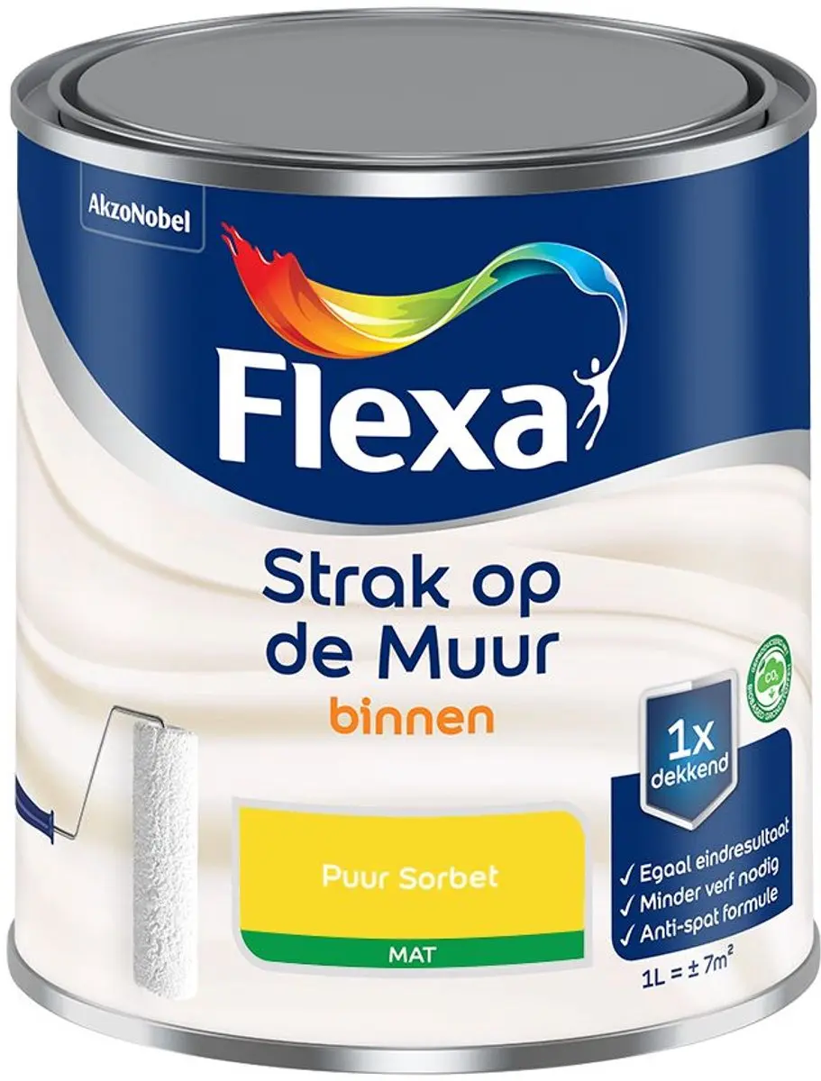 Flexa Strak Op De Muur Binnenmat Puur Sorbet Mengverf 1L