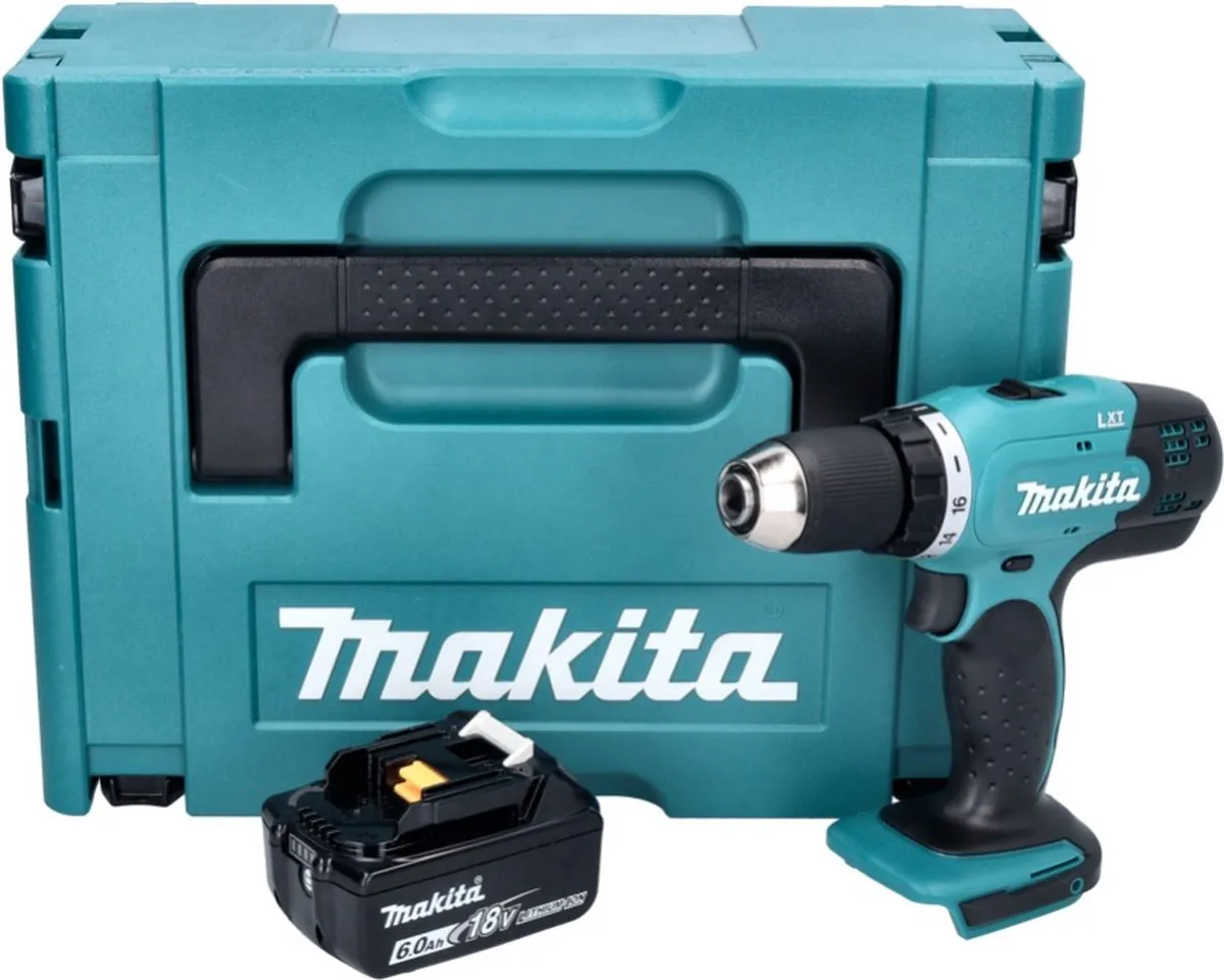 Makita DDF453G1J Accuboormachine 18V - 42Nm 16 standen - 1x 6.0Ah - afbeelding 2 van 5