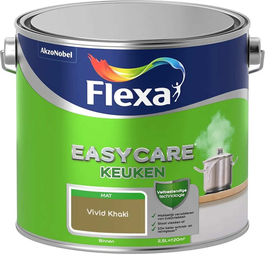 Flexa Easycare Keukenverf Vivid Khaki 2,5L