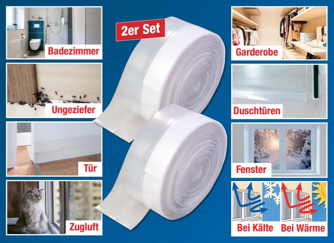 Westfalia Afdichtband 3,5cm x 5m - 2 Stuks - Transparant
